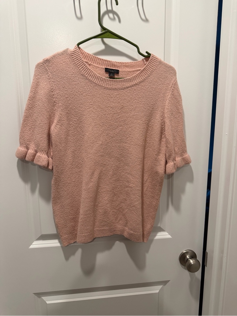 Ann Taylor Factory Blush Pink Crewneck Knit Top